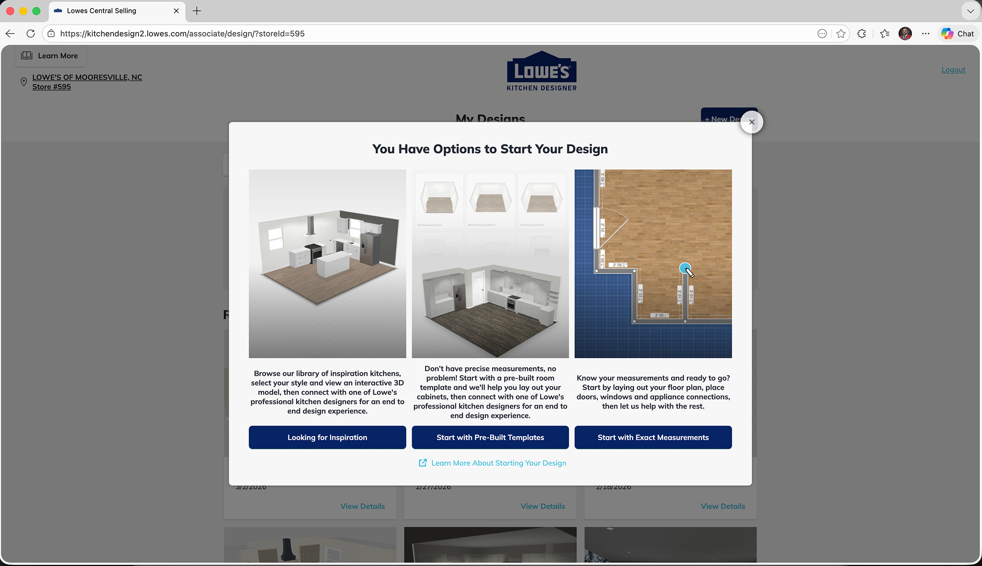 3D Cloud new design starting options